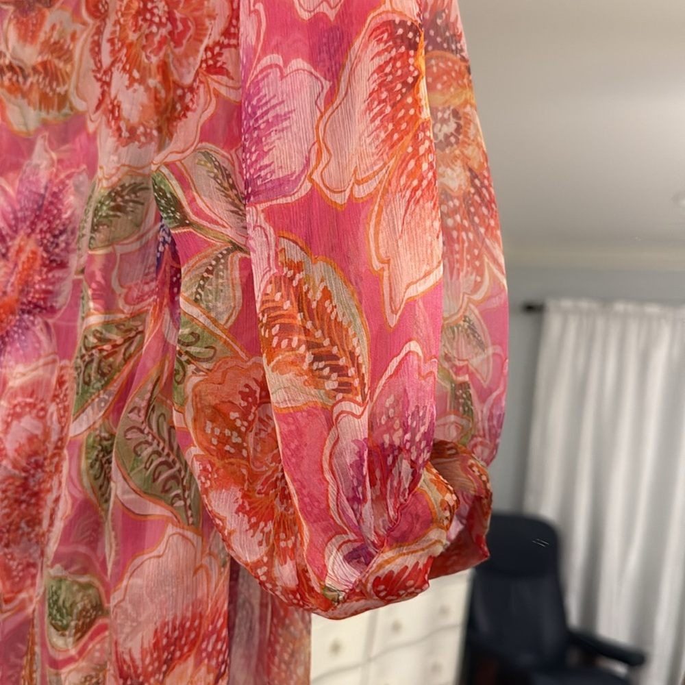 Jade by Johnny Was Marcia Ruffle Blouse with matching camisole, size small w tag - Picture 6 of 10